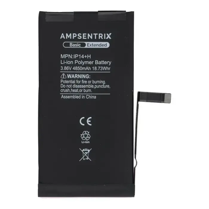  AmpSentrix Basic battery for iPhone 14 Plus (high capacity 4850 mAh) Фото num