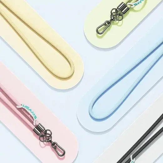 USAMS Uniwersalna smycz do telefonu 1,2m czarny|black ZB282GS01 (US-ZB282) Foto 7