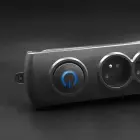 Qoltec Surge protector | 4 sockets | 1.5m | Black — Фото 12