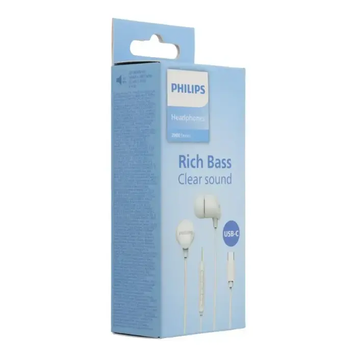 Wire earphones USB C Philips TAE2146WT white Foto 4