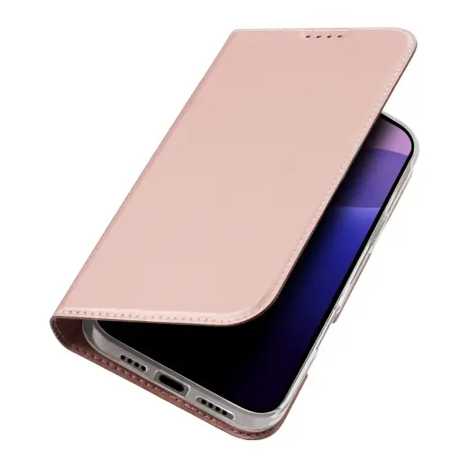 Dux Ducis Skin Pro iPhone 16 Pro Max Case with Flip and Card Slot - Pink Foto 5