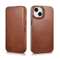 iCarer CE Oil Wax Premium Leather Folio Case iPhone 14 Plus magnetic flip case MagSafe brown (AKI14220707-BN) — Photo 15