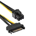 Adapter with cable Akyga AK-CA-30 SATA (m) | PCI-E 6 pin (f) 15cm Photo