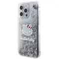 Hello Kitty Liquid Glitter Charms Kitty Head case for iPhone 15 Pro Max - silver Фото num