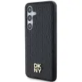 DKNY Leather Pattern Metal Logo MagSafe case for Samsung Galaxy S24+ - black — Photo 2