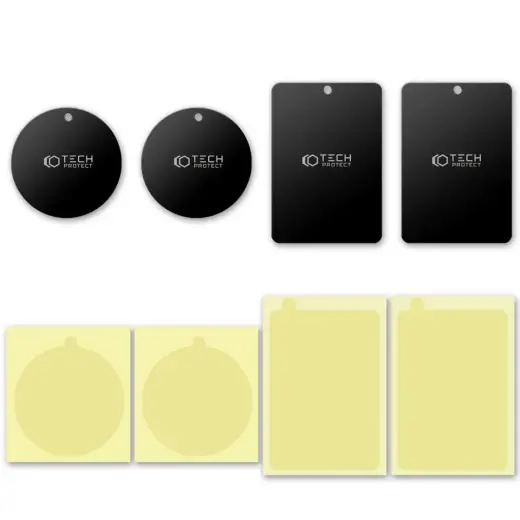 Tech-Protect MetalPlate magnetic plates for car holders - black (4 pcs.) Фото num