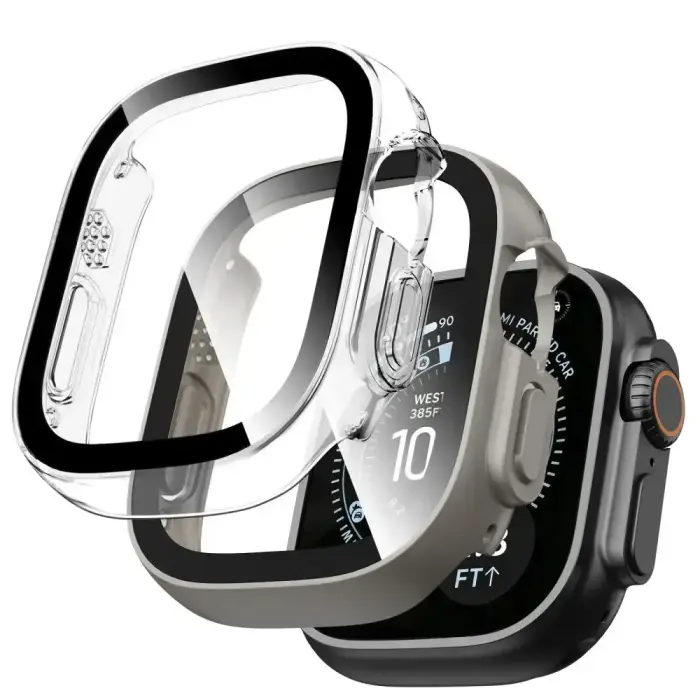TECH-PROTECT DEFENSE 2-PACK APPLE WATCH ULTRA 1 / 2 / 3 / 4 (49 MM) TITANIUM & CLEAR