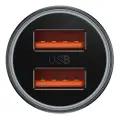 Baseus Golden Contactor Max car charger, 2x USB, 60W (gray) Foto 4