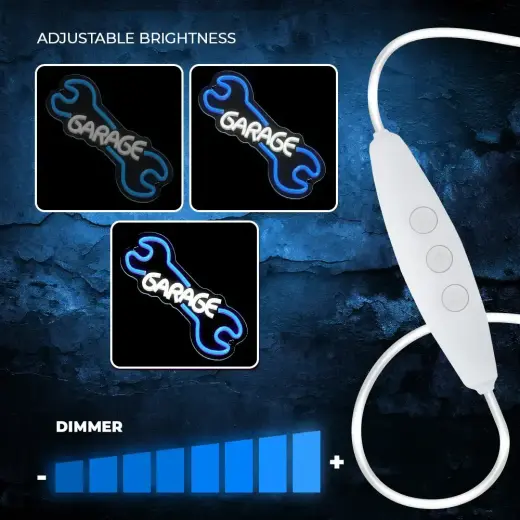 Neon PLEXI LED GARAGE blue white NNE22 Neolia Photo