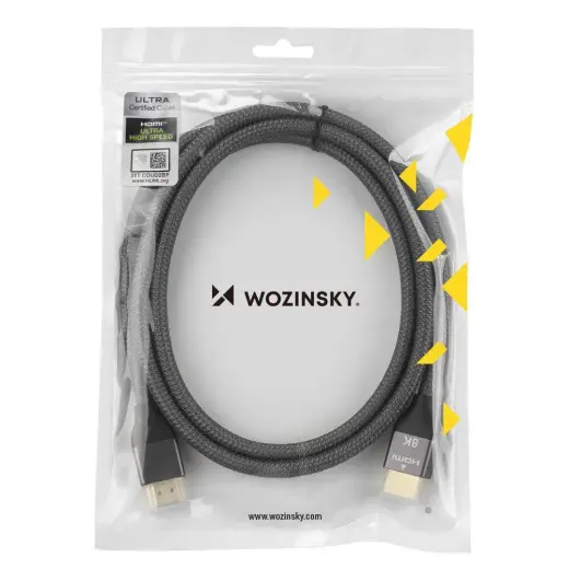 Wozinsky kabelis HDMI 2.1 8K 60 Hz 48 Gbps | 4K 120 Hz | 2K 144 Hz 2m sudraba (WHDMI-20) Foto 17