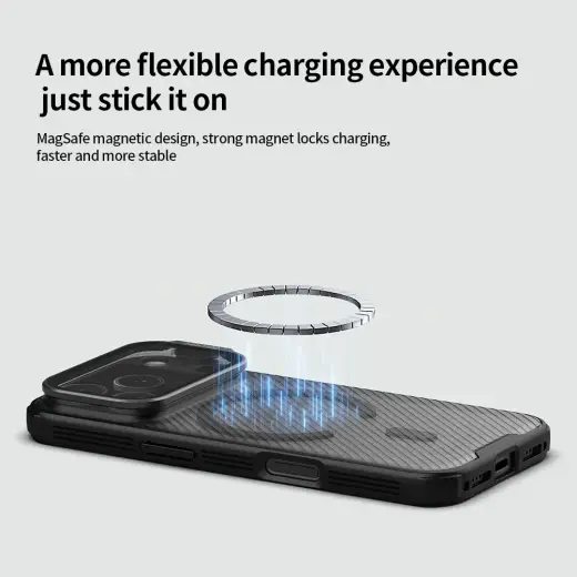 Nillkin CamShield Prop Magnetic Case for Apple iPhone 17 Pro Transparent Black Foto 2