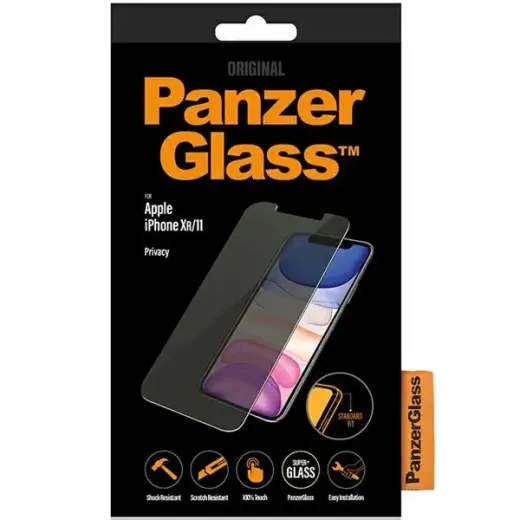 PanzerGlass Standard Fit aizsargstikls telefonam iPhone XR | iPhone 11 (privātuma efekts) Foto 4