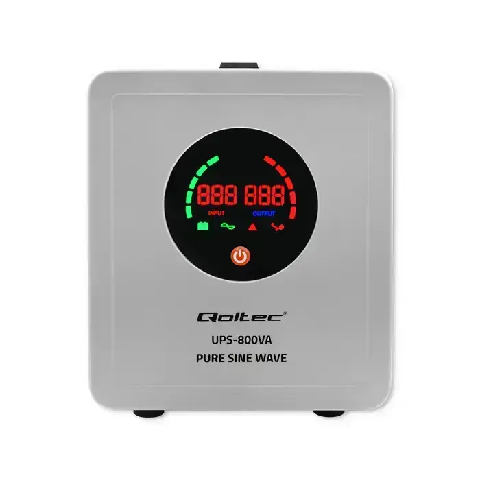 Qoltec Uninterruptible power supply Pure Sine Wave UPS | 800VA | 560W | Grey Foto 7