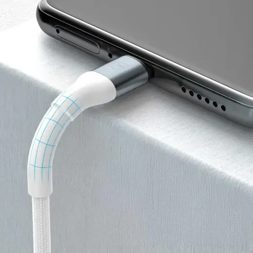 3mk Hyper Cable N-SERIES USB-A | USB-C 1m 9V|2A 18W | white Foto 3