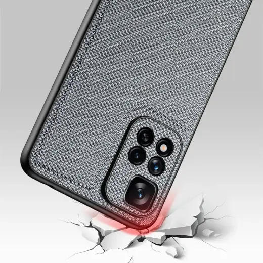 Dux Ducis Fino case nylon covered cover Xiaomi Redmi Note 11 Pro+ 5G (China) | 11 Pro 5G (China) | Mi11i HyperCharge | Poco X4 NFC 5G blue Photo