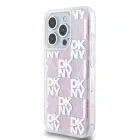 DKNY Liquid Glitter Checkered Pattern Case for iPhone 15 Pro Pink — Foto 2