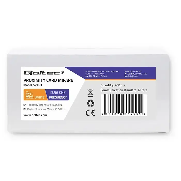 Qoltec 13.56 MHz Mifare proximity card | 10pcs Foto 9