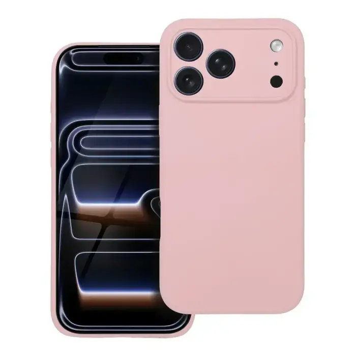 Silicone 2mm maciņš telefonam iPhone 17 Pro Max rozā