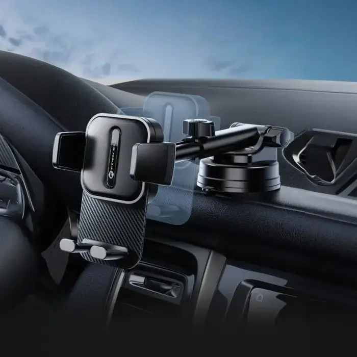Car phone holder Forcell F-Grip Guardian windshield / dashboard black Photo