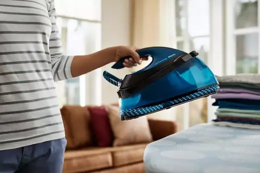 PHILIPS PerfectCare Compact Tvaika ģeneratora gludeklis (zils) Foto 6