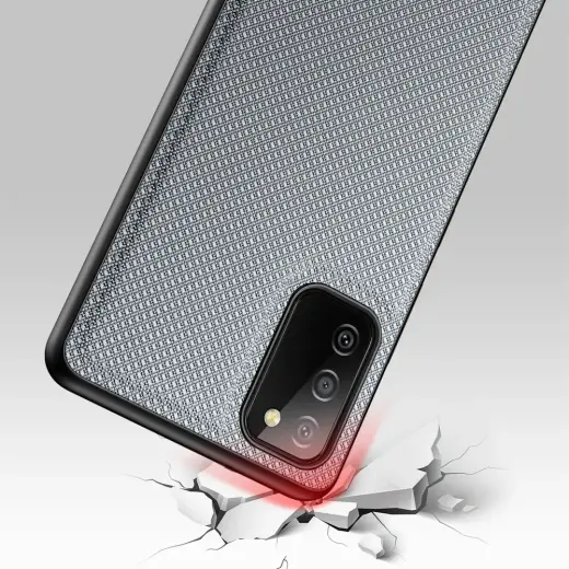 Dux Ducis Fino case covered with nylon material for Samsung Galaxy A03s gray Photo