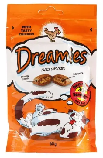 DAINTY FOR CATS DREAMIES WITH CHICKEN60G