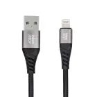 Cable USB A to Lightning Blue Star 2,4A with braid 1,2 m TFK-DC-003 black Photo