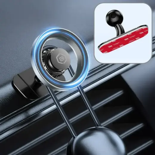 Blavec Car holder BH-16B Carbon magnetic Magsafe to dashboard (BH16BC-MDB) black Foto 6