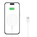Tech-Protect QI15W-A33 inductive charger with MagSafe and stand with USB-A | USB-C cable - white Фото num