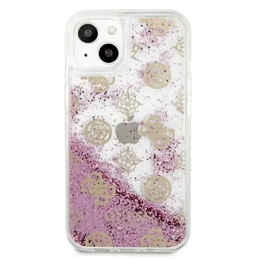 Guess GUHCP13SLGPEPI iPhone 13 mini 5,4" różowy|pink hardcase Peony Liquid Glitter Фото num