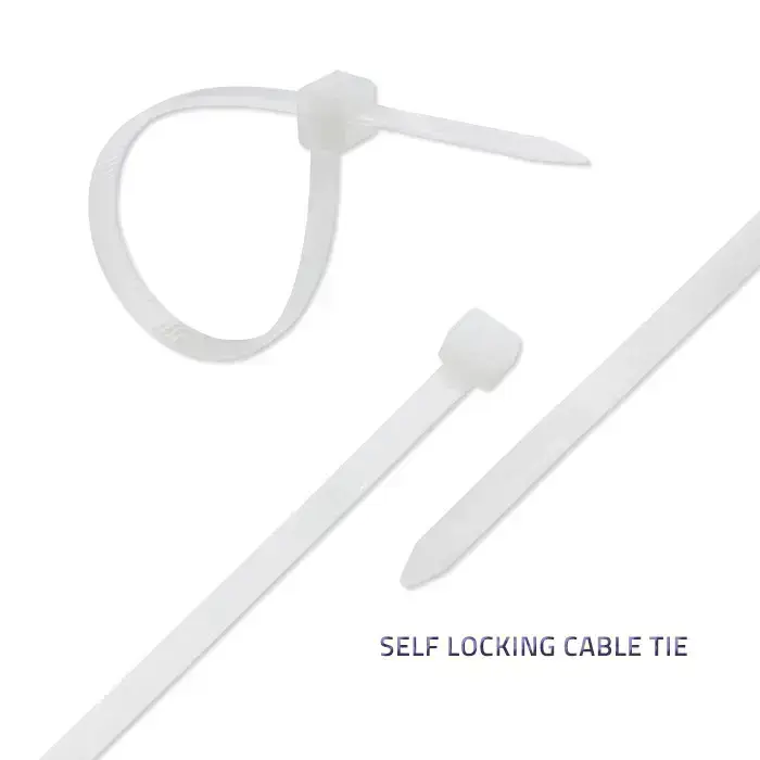 Qoltec Self-locking cable tie | 7.2*300mm | 50 pcs. | Nylon66 | UV | White Foto 4