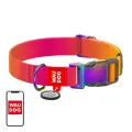 Waudog gradient nylon dog collar with QR code, orange , size L Фото num