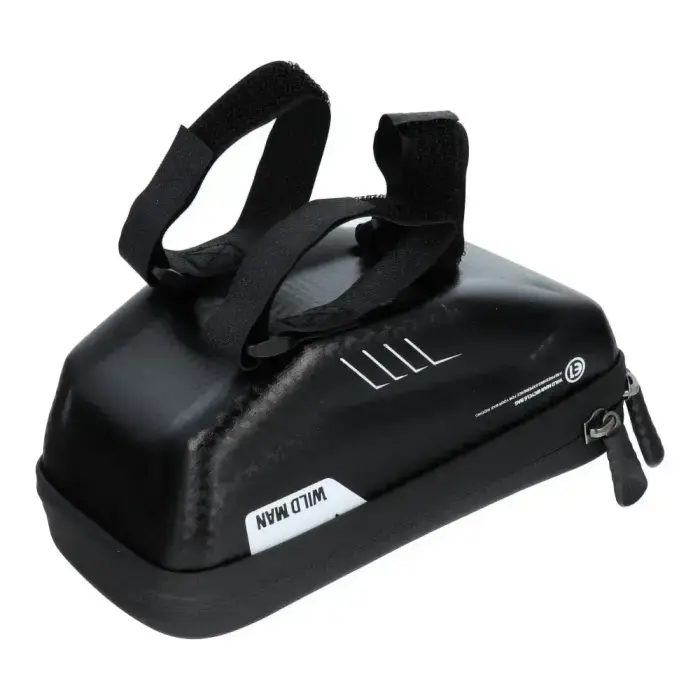 WILDMAN traveling bag for bike handlebars with zipper E1 1L ( 4 "- 7" ) black Photo