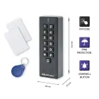 Qoltec Code lock CALISTO with RFID reader | Code | Card | key fob | Doorbell button | IP68 | EM Foto 2