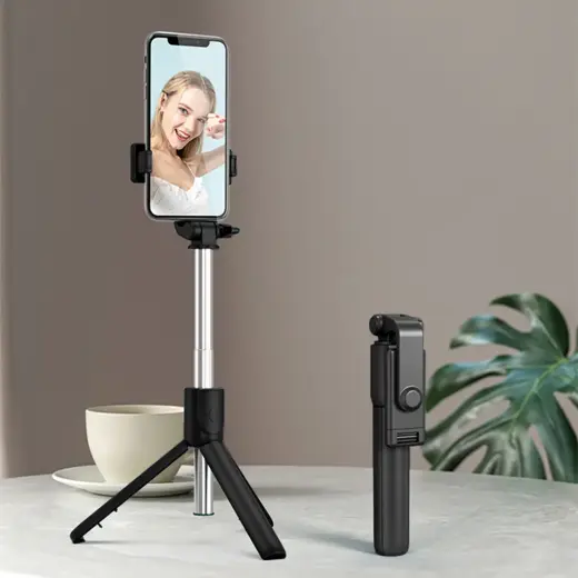 Selfie stick WRY1S telescopic tripod 0.7m for phone - black Foto 3