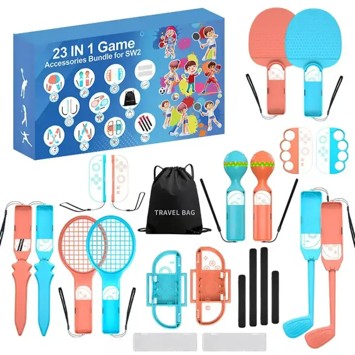 Nintendo Switch 23-in-1 Family Accessory Pack 2 - Orange and Blue Set