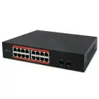 Qoltec Gigabit Ethernet SWITCH | 16x RJ45 | 2x SFP | 1000 Mb/s Foto 10