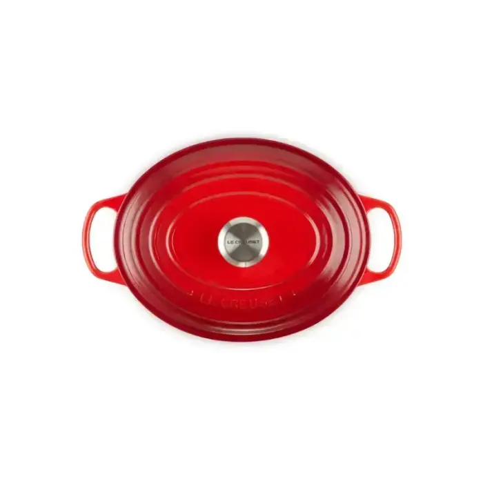 Чугунная овальная кастрюля 27 см / 4,1 л, красная Фото num
