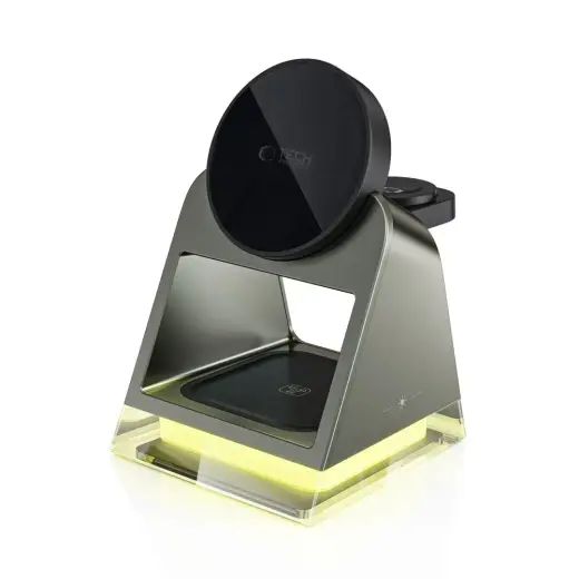 TECH-PROTECT QI15W-A43 3IN1 MAGNETIC MAGSAFE WIRELESS CHARGER BLACK Foto 3
