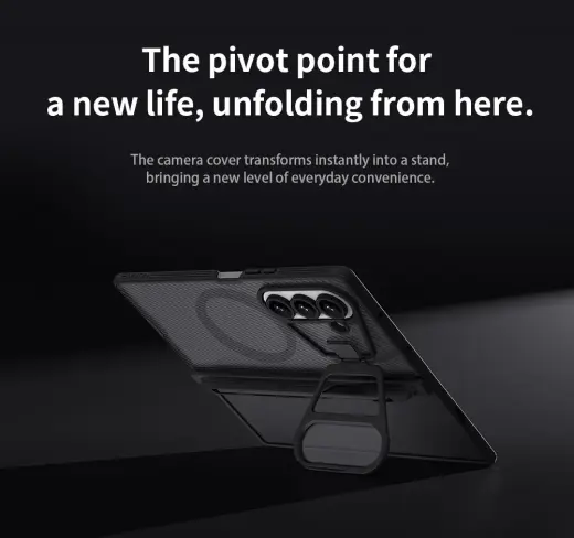Nillkin CamShield Prop Magnetic Pen Slot Case for Samsung Galaxy Z Fold 7 Transparent Black Foto 6