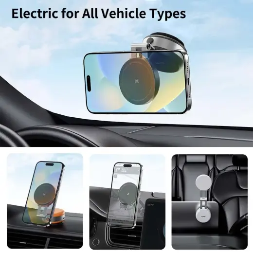 Rock Car holder Q16 electric vacuum magnetic black Foto 12