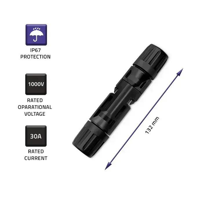 Qoltec Solar connector | MC4 connector |1000V | male + female |10 pcs. Foto 3