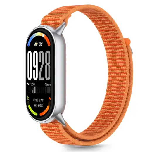 TECH-PROTECT NYLON STRIPE XIAOMI SMART BAND 8 | 9 | 10 | NFC ORANGE|GREY