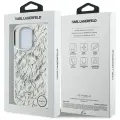 Case Karl Lagerfeld IML Karl Script Pattern MagSafe for iPhone 16 Pro white — Photo 8