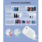 Choetech PD5007 USB-C PD 30W GaN wall charger - white Фото num