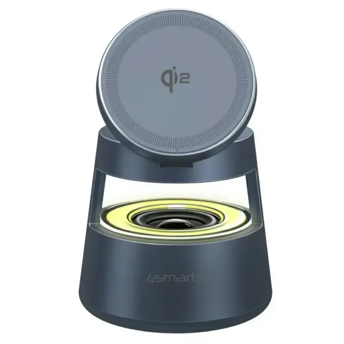 4smarts Aura Sound 3-in-1 bezvadu lādētājs | Qi 2 | pelēks