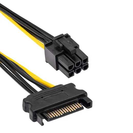Adapter with cable Akyga AK-CA-30 SATA (m) | PCI-E 6 pin (f) 15cm Photo