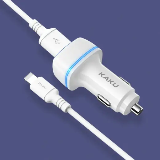 KAKU Car Charger KSC-528 Shengyu - 2xUSB - 2,8A with USB to Lightning black Foto 2