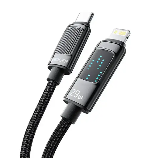 Cable USB Essager EXCTL-LG0A-P USB-C do lightning 29W 1m Photo