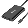 Choetech plug adapter USB Type C Thunderbolt 3 (40Gbps) - 2x DisplayPort 4K 60Hz black (HUB-D03) Фото num